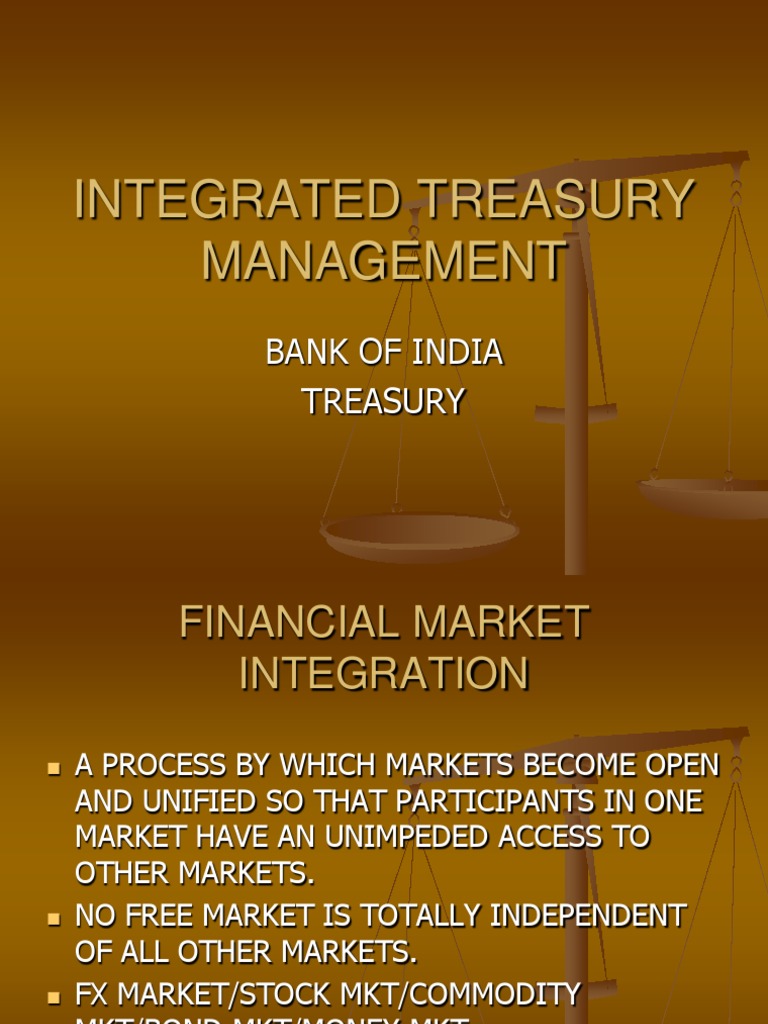 Integrated Treasury Management: Bank of India Treasury | PDF | Business ...