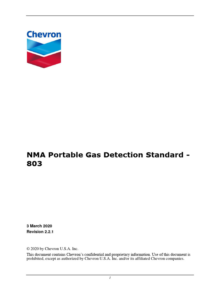 NMA Gas Detection Standards Overview | PDF | Hazards | Safety