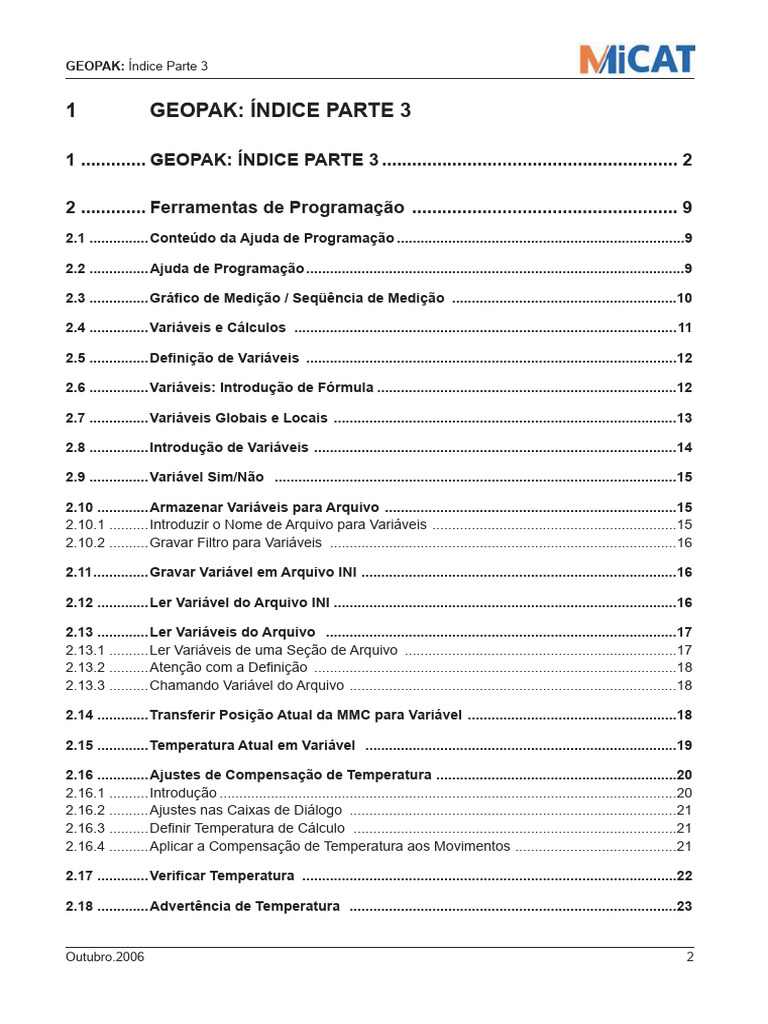 Ferramentas de Programação GEOPAK | PDF | Janela (informática) | Cálculo