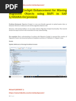 Migration Cockpit Enhancement For Missing Migration Objects Using BAPI in SAP S/4HANA On'premise