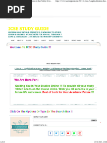 Class 7 English Literature The Three Question by Leo Tolstoy (Count Lev Nikolayevich Tolstoy) ICSE STUDY GUIDE