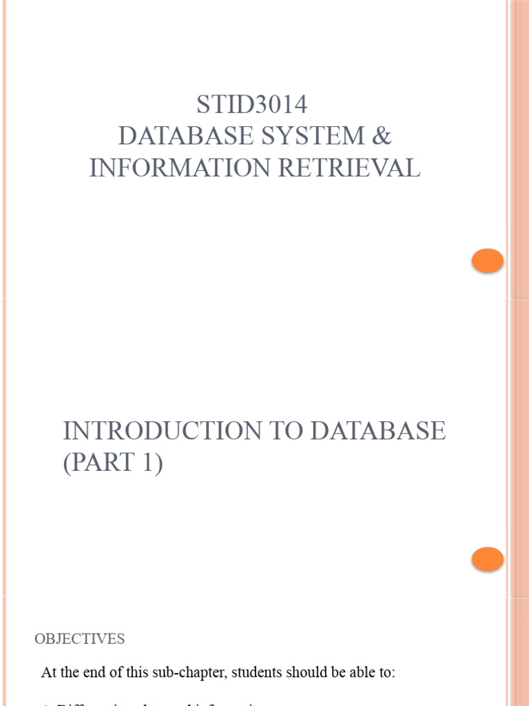 Database Systems: Data vs. Information | PDF | Databases | Database Schema