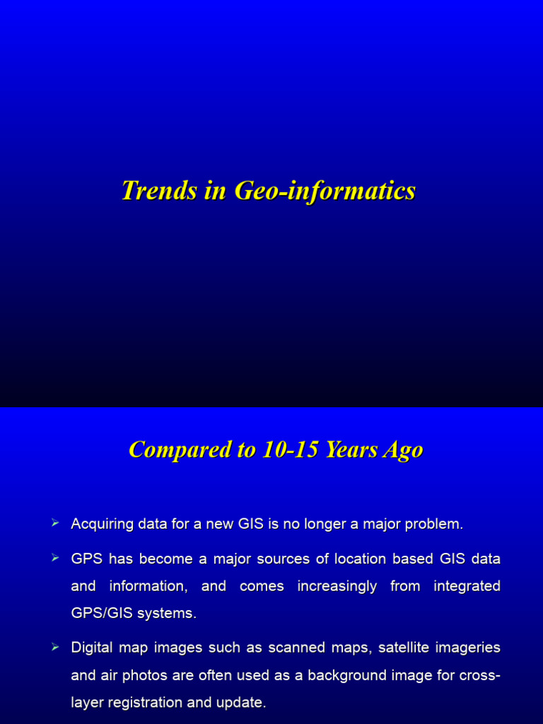Trends In Gis Pdf Geographic Information System Spatial Analysis