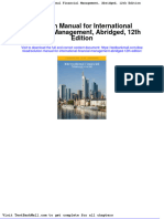 Solution Manual For International Financial Management Abridged 12th Edition