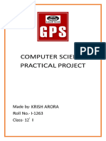 Computer Science Practical Project