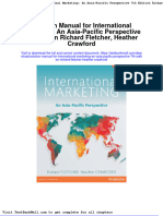 Solution Manual For International Marketing An Asia Pacific Perspective 7th Edition Richard Fletcher Heather Crawford