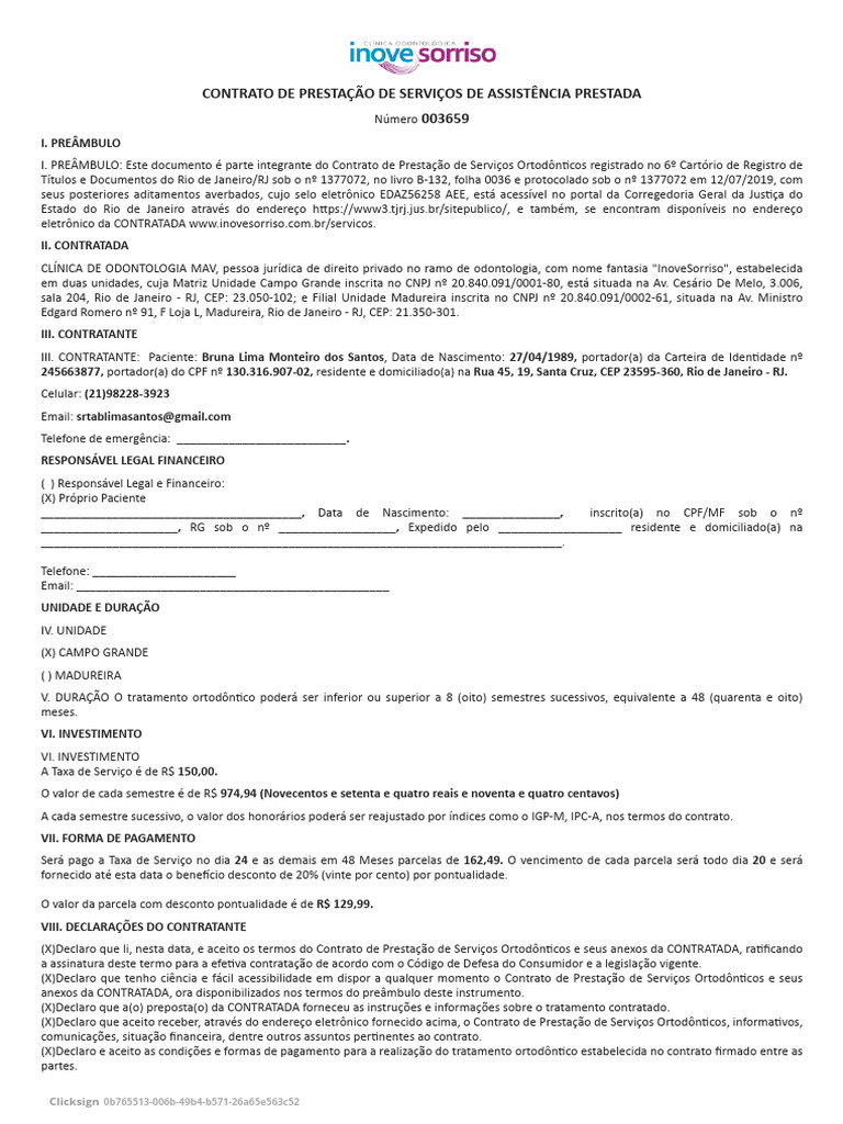 CT - Bruna Lima Monteiro Dos Santos - 015737 - CPG - Clicksign | PDF