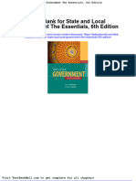 Test Bank For State and Local Government The Essentials 6th Edition