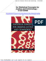 Test Bank For Statistical Concepts For Criminal Justice and Criminology 0135130468