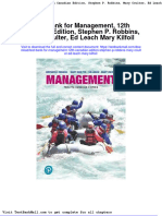 Test Bank For Management 12th Canadian Edition Stephen P Robbins Mary Coulter Ed Leach Mary Kilfoil