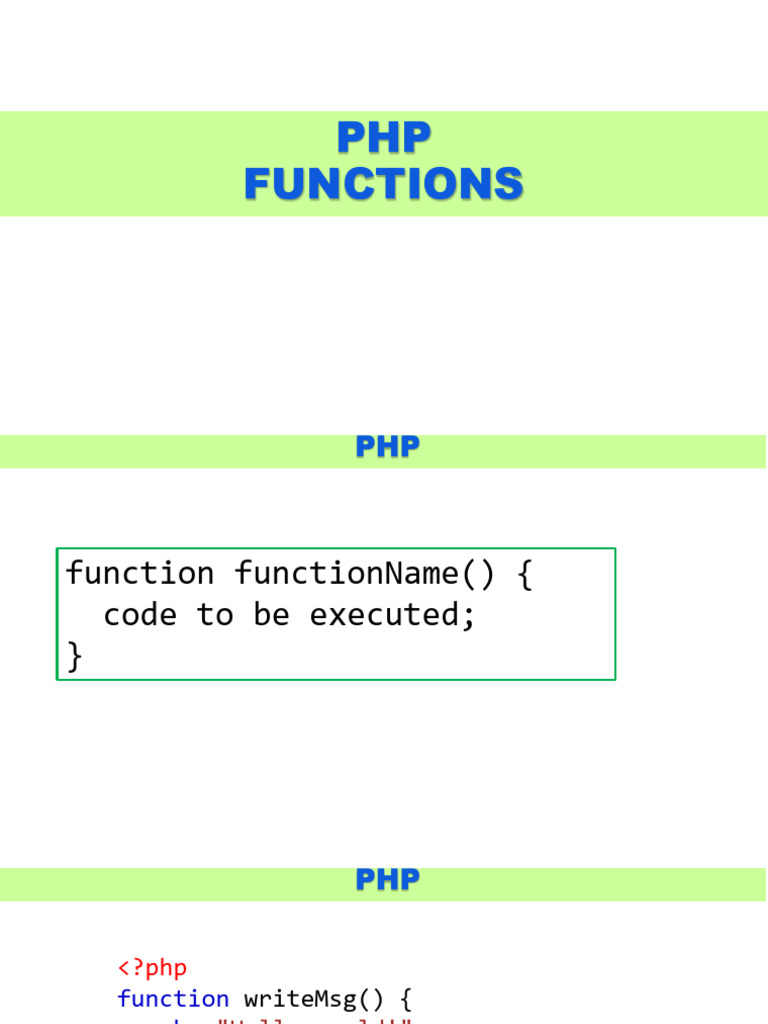 2.PHP Functions | PDF