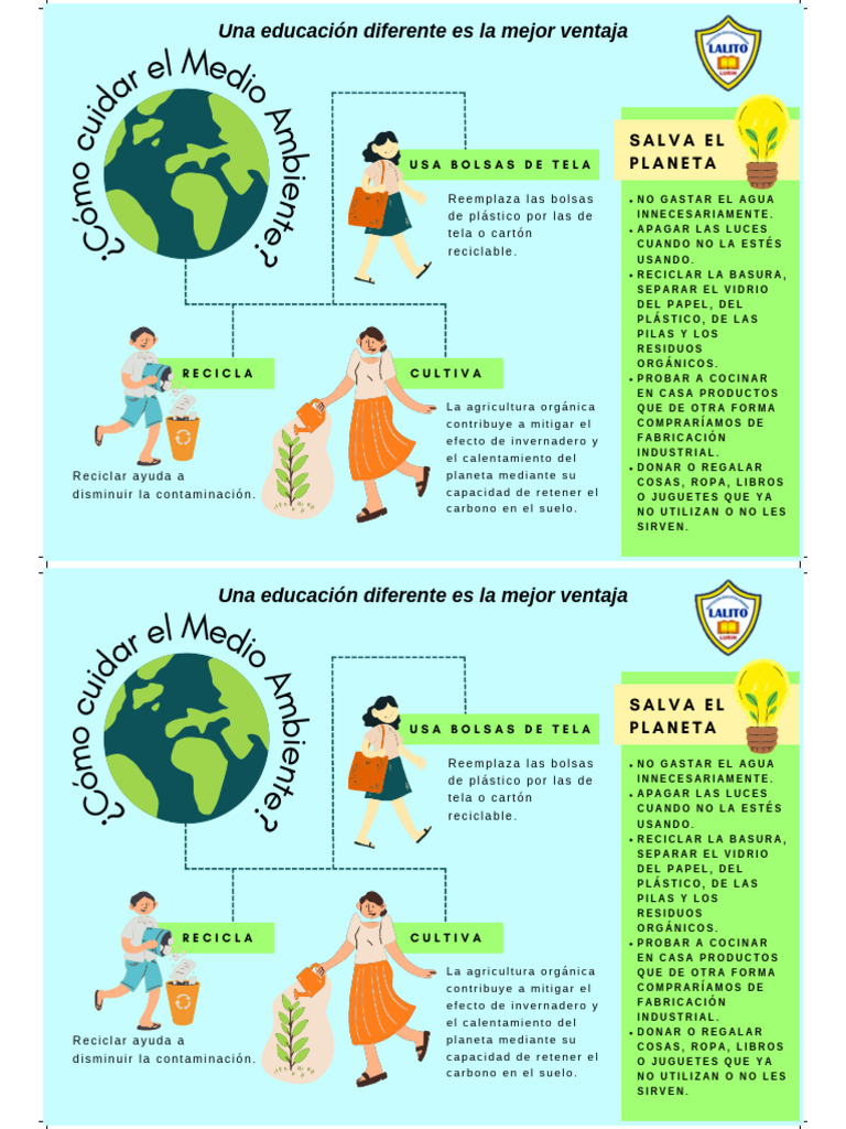 Acciones para Cuidar el Medio Ambiente | PDF | Reciclaje | Residuos