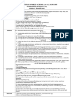 Class 12 PCM & PCB Holiday Homework