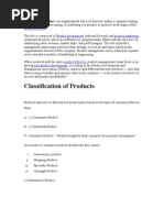 Classification of Products: Product Lifecycle Product Development Product Marketing