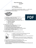 Class - 12-CBSE - Biology - Human Reproduction - Test Paper.