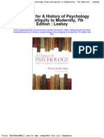 Test Bank For A History of Psychology From Antiquity To Modernity 7th Edition Leahey