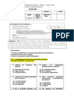 Evaluacion de Historia Mes de Septiembre