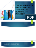 Characteristics of Tourism and Hospitality