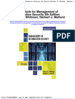 Test Bank For Management of Information Security 5th Edition Michael e Whitman Herbert J Mattord