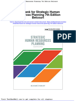 Test Bank For Strategic Human Resources Planning 7th Edition Belcourt
