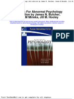 Test Bank For Abnormal Psychology 14th Edition by James N Butcher Susan M Mineka Jill M Hooley