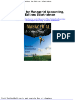 Test Bank For Managerial Accounting 1st Edition Balakrishnan