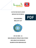 Cover Catatan Data Dasawisma