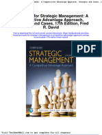 Test Bank For Strategic Management A Competitive Advantage Approach Concepts and Cases 17th Edition Fred R David