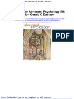 Test Bank For Abnormal Psychology 5th Edition Gerald C Davison