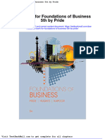 Test Bank For Foundations of Business 5th by Pride