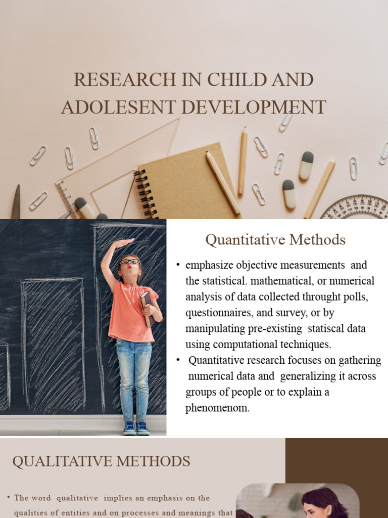 Child & Adolescent Research Methods | PDF | Methodology | Scientific Method