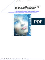 Test Bank For Abnormal Psychology 7th Edition Thomas F Oltmanns