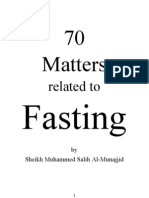 70 Matters Related To Fasting