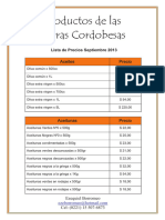 Productos Cordobeses (Sept 2013)