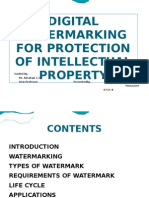 Digital Watermarking For Protection of Intellectual Property