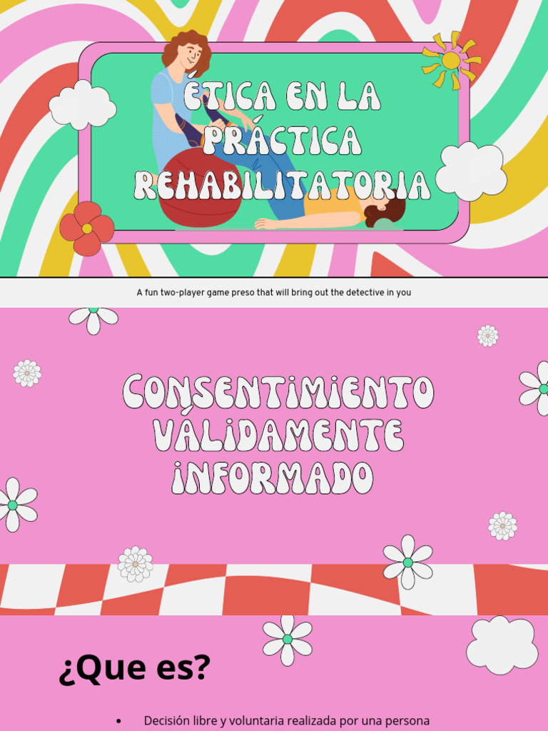 Green yellow pink happy hippie who s that person game presentation