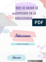 Factores de Riesgo de La Discapacidad en La Adolescencia