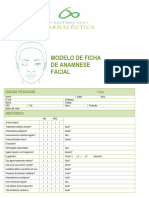 Modelo de Ficha de Anamnese Facial