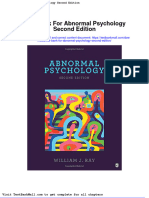 Test Bank For Abnormal Psychology Second Edition