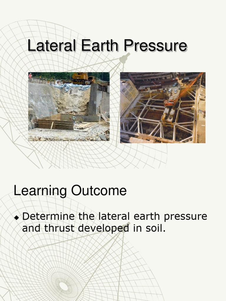 Lateral Earth Pressure Analysis Techniques | PDF | Physics | Soil