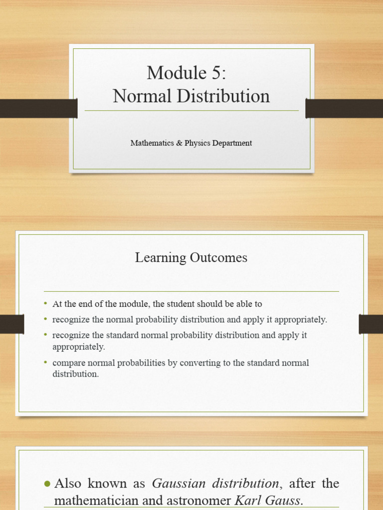 Understanding Normal Distribution Concepts | PDF | Normal Distribution ...