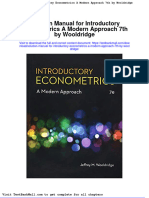 Solution Manual For Introductory Econometrics A Modern Approach 7th by Wooldridge