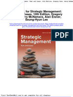 Test Bank For Strategic Management Text and Cases 10th Edition Gregory Dess Gerry Mcnamara Alan Eisner Seung Hyun Lee