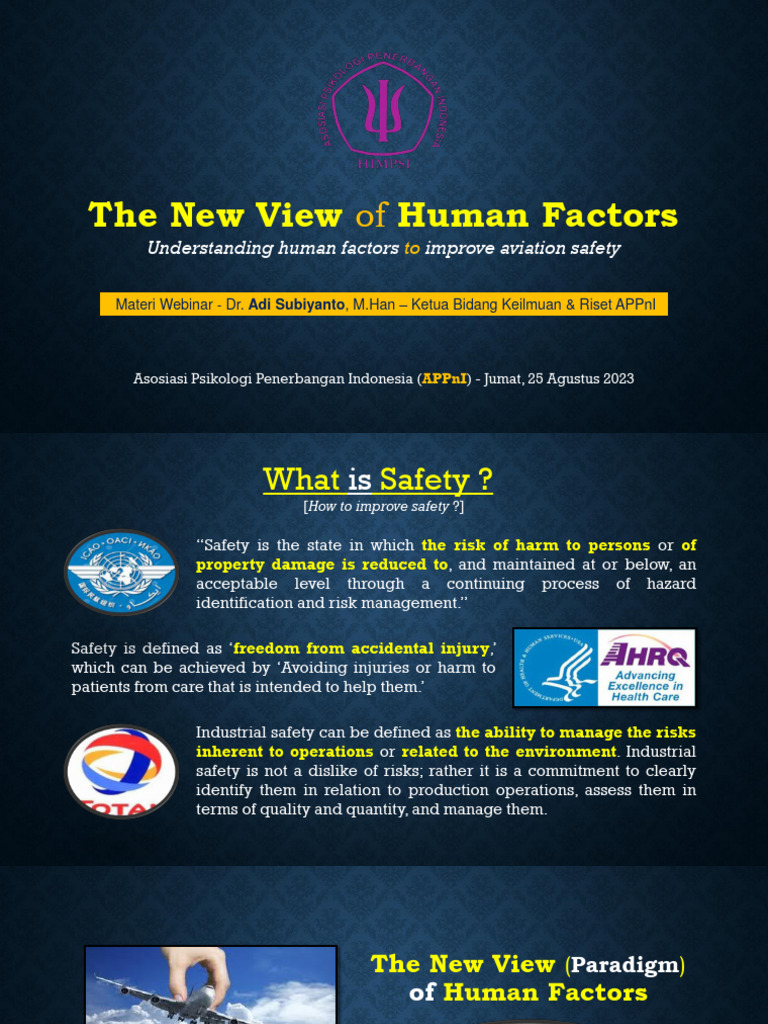 Human Factors in Aviation Safety | PDF | Climate Resilience | Human ...