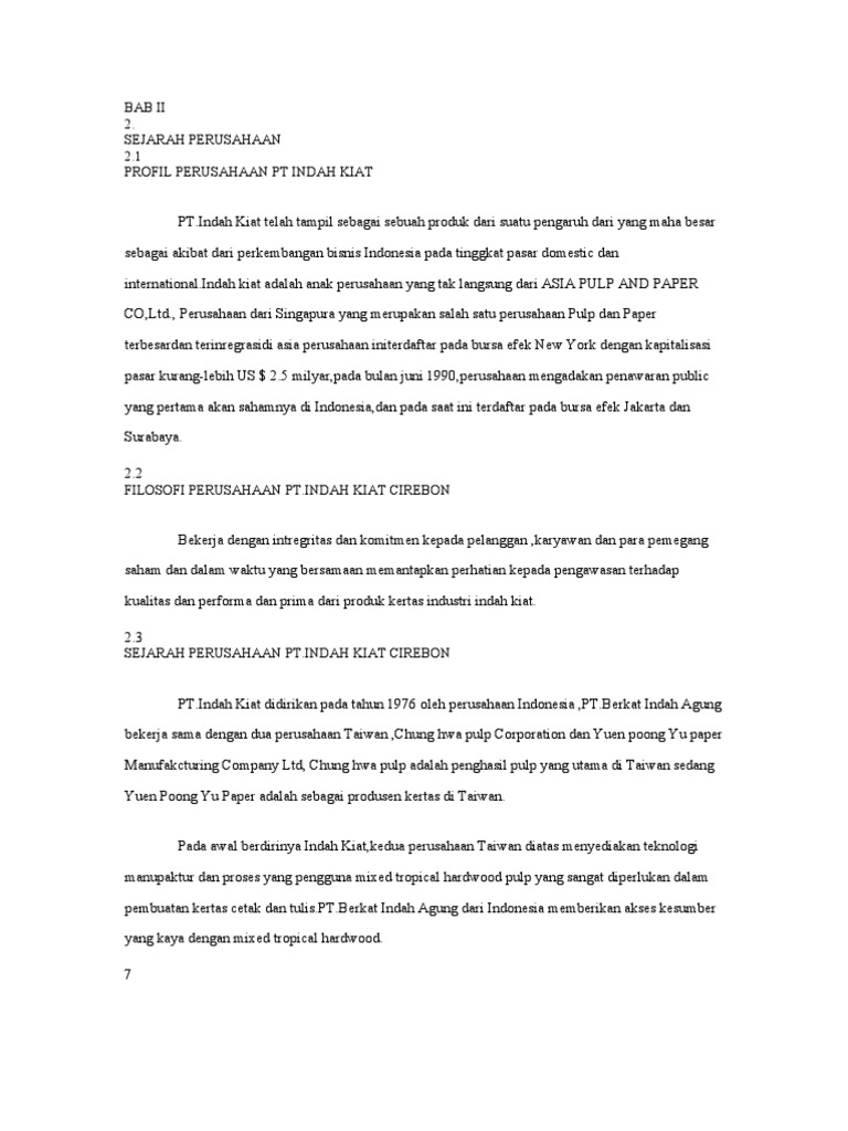 Contoh Laporan PKL | PDF