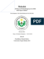 Hasil Observasi Perkembangan Peserta Didik