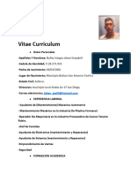 Curriculum de Johan Nuñez Estudiante de Ingenieria Mecanica UNET