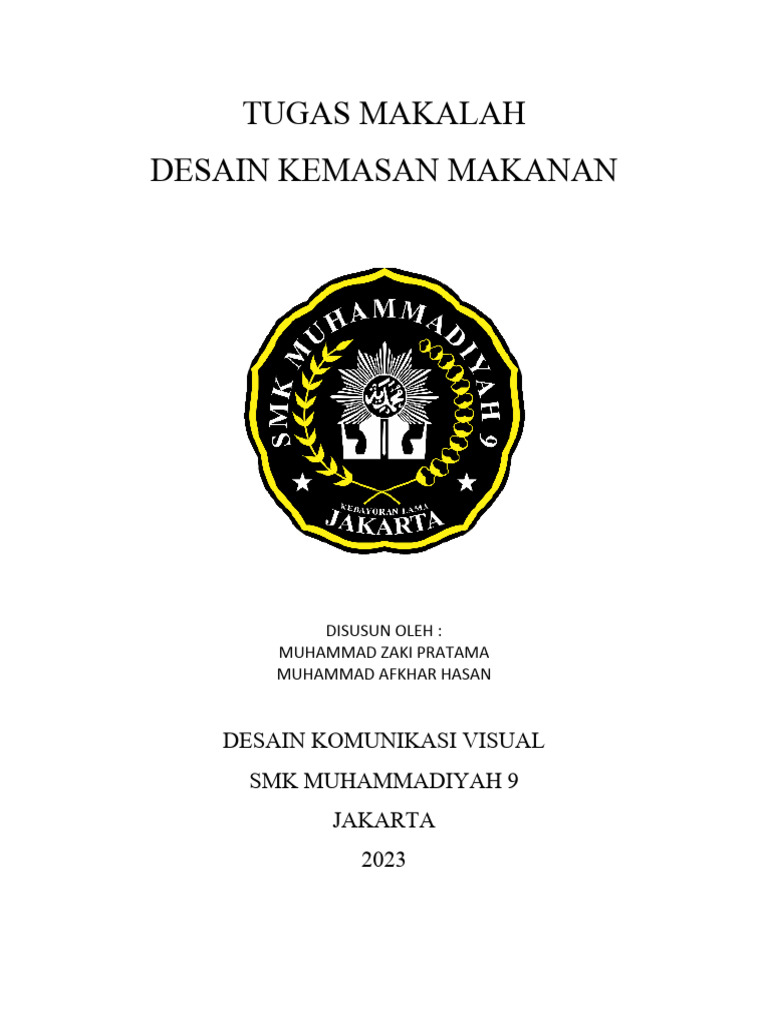 Makalah Desain Kemasan Makanan Packaging Pdf
