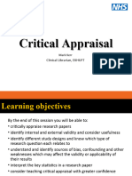 How To Read A Paper - Critical Appraisal