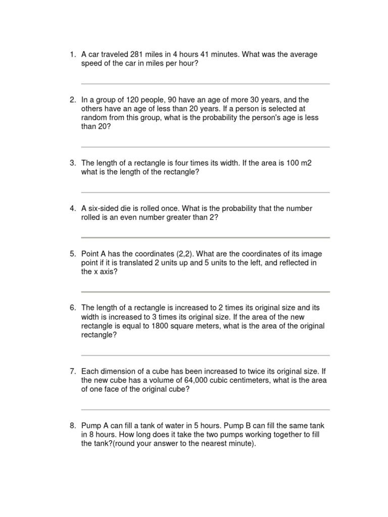 Math Problems and Solutions Guide | PDF | Quadratic Equation | Equations